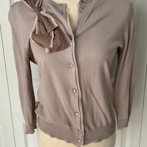 LOFT Sweaters - Women's Light Purple Sweater with Bow Detail